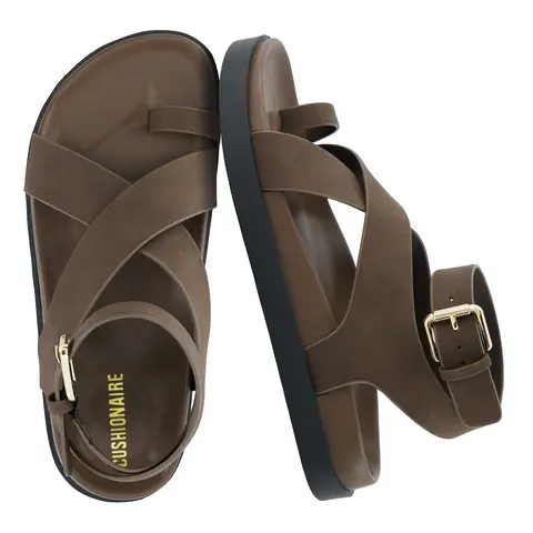 Cushionaire Entry Platform Sandals for Women | Ankle Wrap Sandals with Adjustable Strap and Molded Footbed | Comfortable Summer Shoes with Non-Slip Outsole and Wide Widths Available