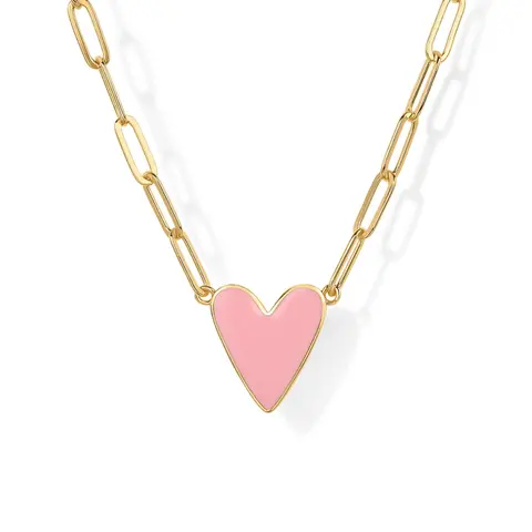 Heart Shaped Pendant Necklace for Women, Fashion Jewelry for Parties and Daily Wear, Trendy Versatile & Exquisite Jewelry for Birthday Gift, Love Heart Necklace, Fashionable Accessories, Accessory Necklace