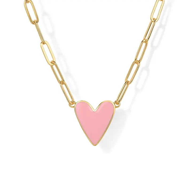 Heart Shaped Pendant Necklace for Women, Fashion Jewelry for Parties and Daily Wear, Trendy Versatile & Exquisite Jewelry for Birthday Gift, Love Heart Necklace, Fashionable Accessories, Accessory Necklace