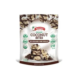 Jennies Organic Coconut Bites with Cacao Nibs, 5.25oz Glten Free, Non-GMO, Peanut Free, Kosher
