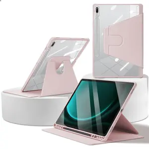 Rotating Tablet Case with Pencil Slot, 1 Count Shockproof Tablet Protective Cover, Tablet Accessories Compatible with Samsung Galaxy Tab S9 FE+ S9+