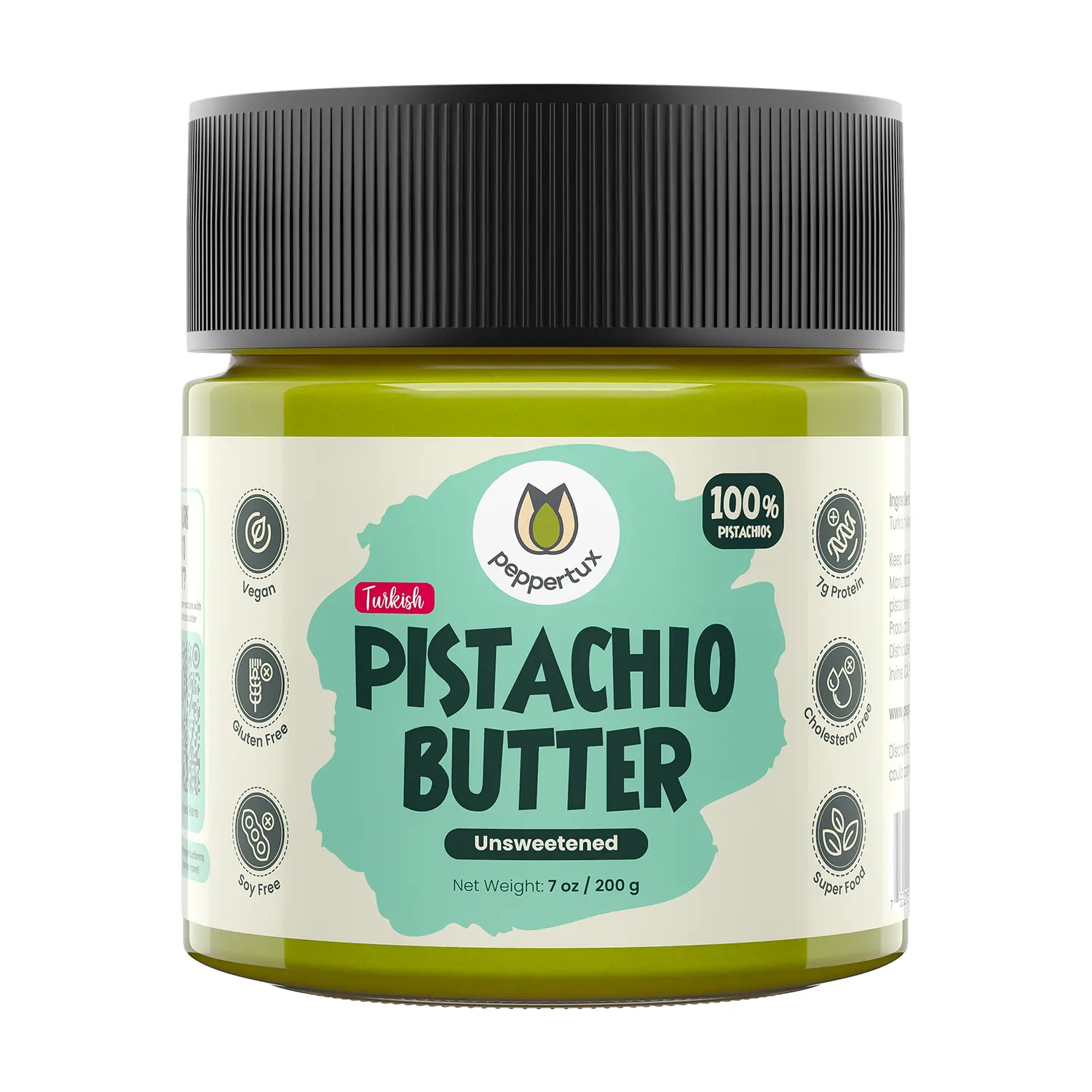 Peppertux Unsweetened Pistachio Butter - SHIPPING 07/15 Peppertux Unsweetened Pistachio Butter - SHIPPING 07/15