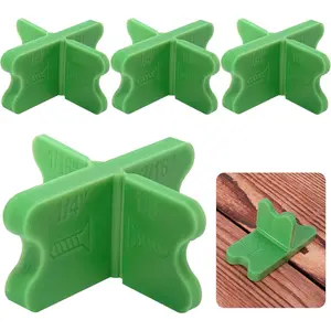 4 count ABS Deck Spacer Tools,4 Thicknesses Deck Board Spacers(1/16", 1/8", 3/16", 1/4"),Green Deck Spacers Assorted for  Treated Composite Decking