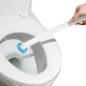 Click N Toss Disposable Toilet Brush Set with Wall Mount & 8 Refills Hands-Off Bathroom Cleaning Solution Prepacked with Cleaning Agent for Modern Bathroom Organization