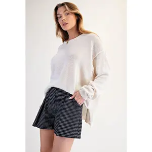 Kailee Checker Printed Shorts