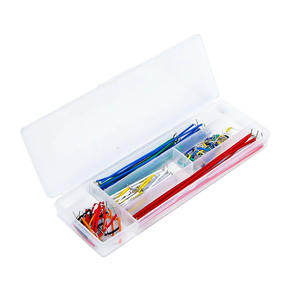 830-Point Breadboard Kit with Power Supply & 140 Jumper Wires for Arduino, Raspberry Pi & ESP32