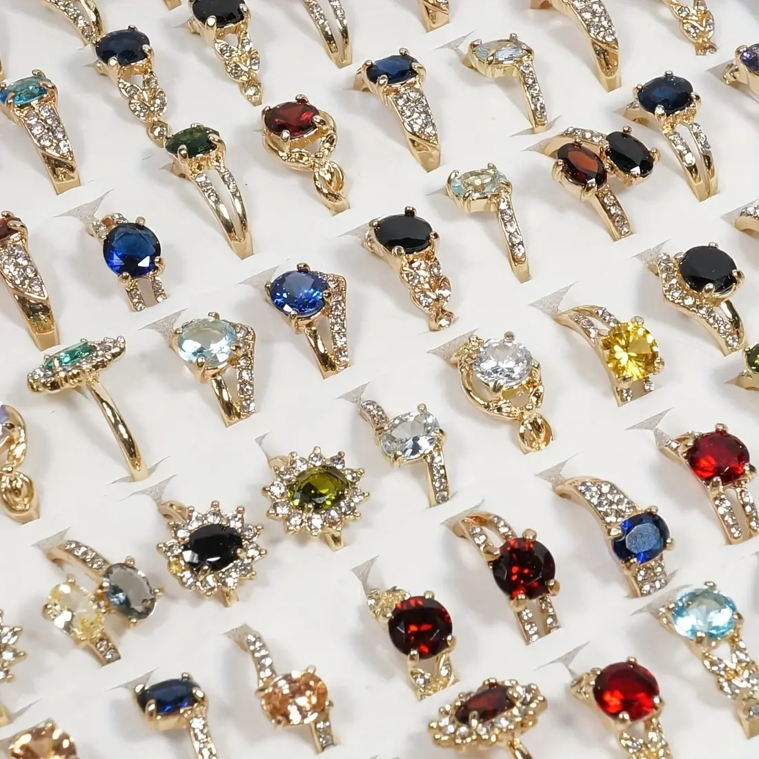 25PCS Fashion Wholesale Bulk, Loose Rings Colorful Natural Stone Crystal Rhinestone Rings 25PCS Fashion Wholesale Bulk, Loose Rings Colorful Natural Stone Crystal Rhinestone Rings