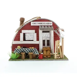 Zingz & Thingz Red Trailer Birdhouse