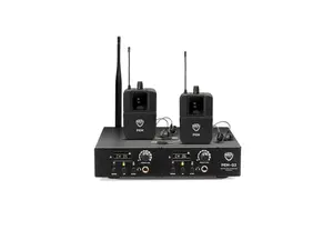 212 MAIN Dual Channel UHF Radio Wireless In-Ear Monitor Headphones with 3.5mm Port, In-Ear Buds, Receiver, Long Range & Recording Capability