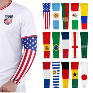SLEEFS World Soccer Flag Edition Arm Sleeve - Lightweight Breathable Performance Fabric for Athletes - One Size Fits Most - Secure Stretch Fit for Training & Game Day