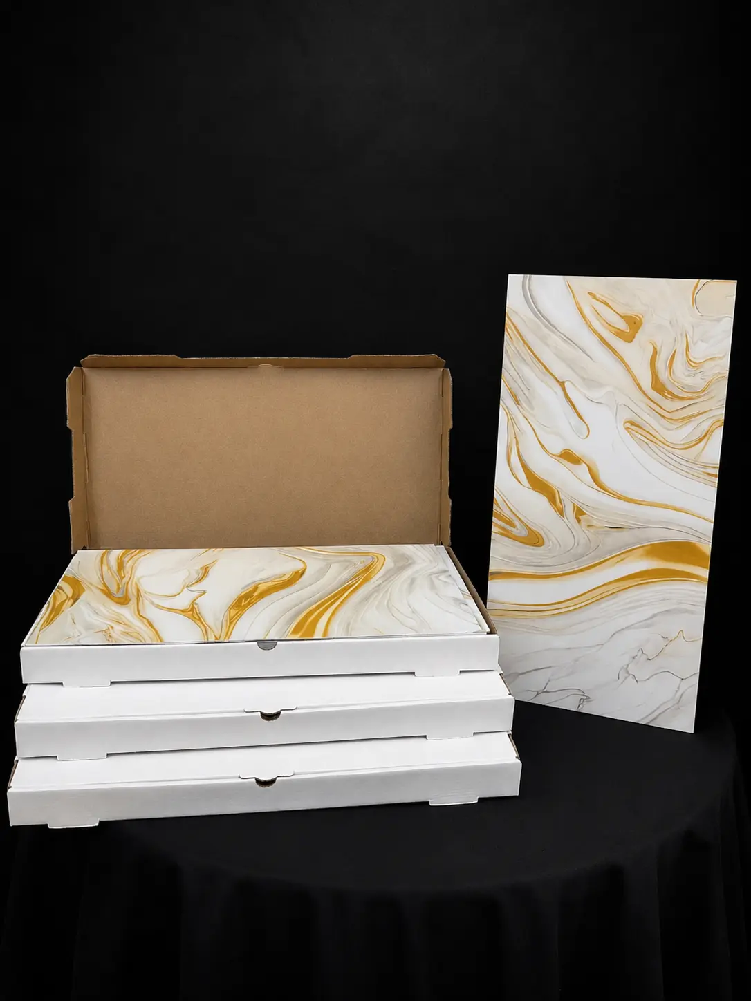 Gilded Ivory Peel & Stick Backsplash Tile 12"x24" Faux Marble Self Adhesive Wall