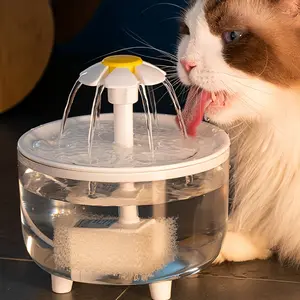 Clear Pet Water Fountain, USB Rechargeable Automatic Circulation Cat Water Dispenser, Indoor Cat Drinking Fountain, Pet Drinking Supplies, Gift