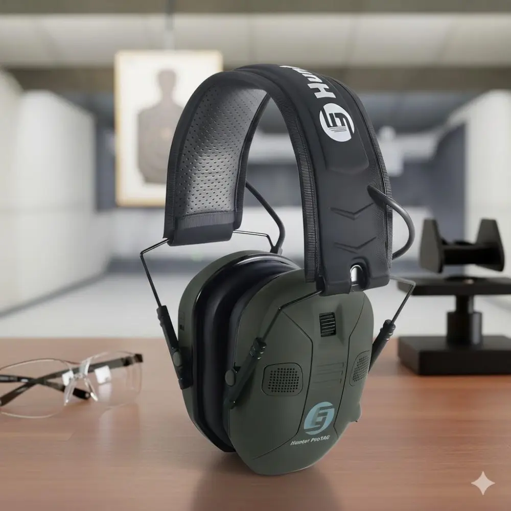 Pro-Grade ANC Tactical Headphones with Noise Canceling & Ambient Sound Monitoring. Sweatproof, Durable, Adjustable Headband with Memory Foam Earpads. Ideal for Shooting, Industrial Work, Hunting, Outdoor Tactics, Travel & Hearing Protection.