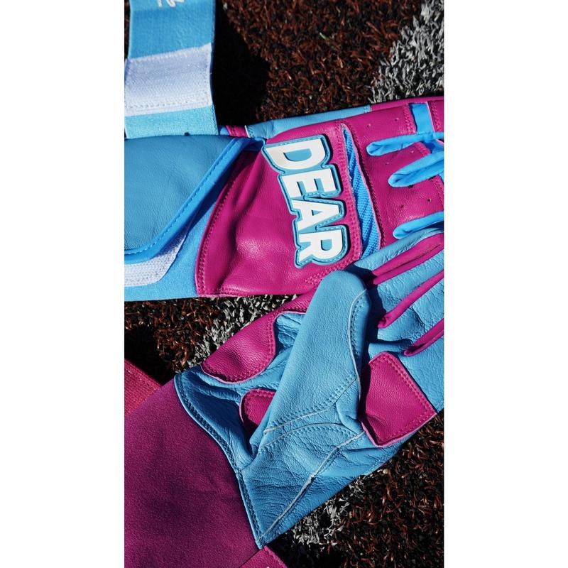 Pro Long Cuff Cabretta “DEAR LORD” Batting Gloves DOUBLE COTTON CANDY