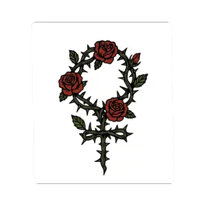 Empowering Floral Kiss-Cut Stickers - Feminist Art for Laptops, Journals, Water Bottles, Gifts, Home Decor