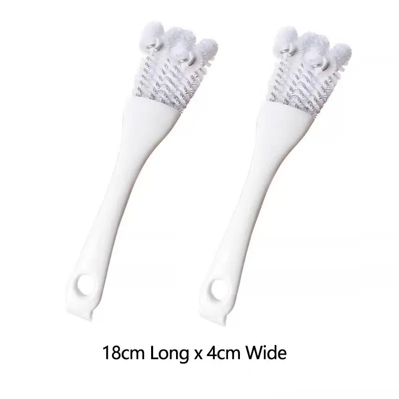 Multi-Angle Floor Scrub Brush, dense flexible curved bristles effortlessly clean floor grime, dirt, mold and residual stains, easily reach narrow gaps and dead corners of tile, wood, bathroom, kitchen floors, Long hanging handle, labor-saving scrubber