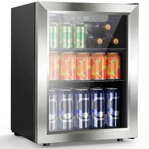 Mini Fridge 68 Can Beverage Refrigerator Cooler, 1.7 Cu.Ft Drink Fridge forSoda Wine Beer, Digital Temperature Control Cooler for Home, Dorm, Bar