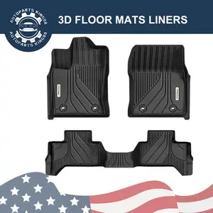 YINTATECH 3D Floor Mats Liner Set for 2022-2025 Toyota Tundra Double Cab All Weather TPE