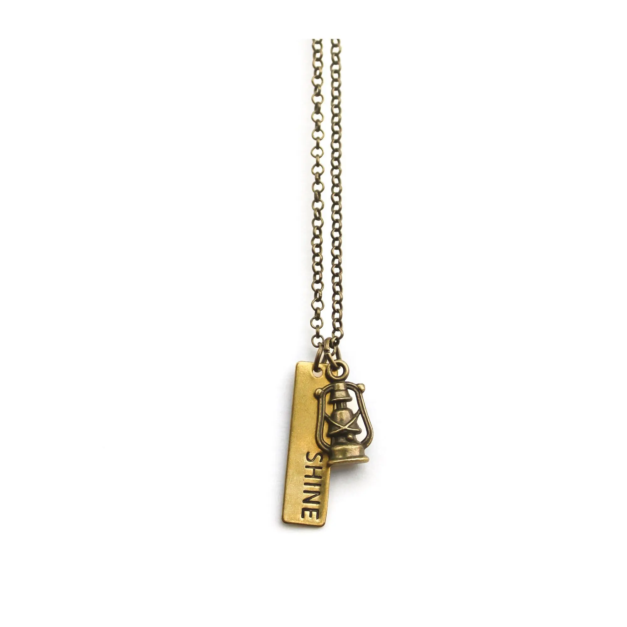 The Vintage Sparrow Shine 30" Bohemian Brass Pe ndant Necklace