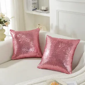 2pcs Shiny Pillowcases Without Insert, Home Decor Sparkling Cushion Covers, Fashionable and Elegant Accessory for Any Room