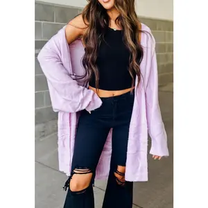 Lucy Cozy Cardigan Petal - Oversized Blanket Cardigan - Pink Knitwear