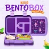 YOLAY Kids Bento Box-Shaped Lunch Box - 5-Compartment Fun, 800ml, Leak-Proof, Lightweight, Reusable Tableware with Anti-Slip Base, Durable for School & Outdoor Use, Ages 3-10, Ideal for Back to School (Mermaid, Trucks, Animals)