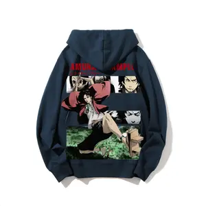Samurai Champloo Mugen Cotton Pullover Hoodie Heavyweight Anime Streetwear Daily Essential Classic Fan Gift Unisex Fashionable Casual Cotton Eco-friendly