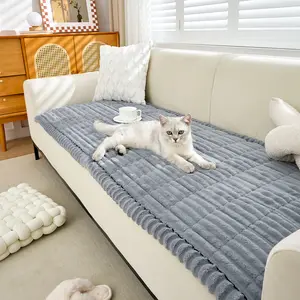 Thick Plush Universal Sofa Cushion (1pc), Autumn-Winter Textile, Non-Slip Pet-Friendly Quilted & Drawn Design, Easy Installation, Tear-Proof, Fits 2-3-4-Person Sofas, Home Decoration