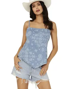 Wrangler Women's Smocked Bandana Top - 112360741