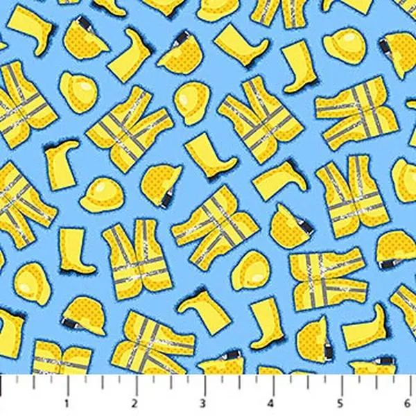 Fabric Patrick Lose Gear Cooper Construction by the Quarter Yard 10617-42
