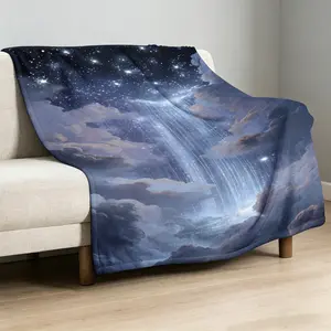 Galaxy Starlight Blanket, Soft Cozy Flannel Throw for Bedroom, Dreamy Sky Gift for Star Lovers