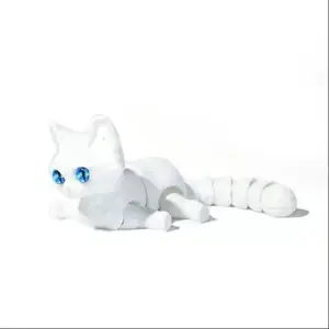 Cute Cat 3D Printed Statue, Jointed Poseable Figurine, Home Decor Desk Topper, Office Gift, Halloween & Christmas Present, Cute Collectible Figurines