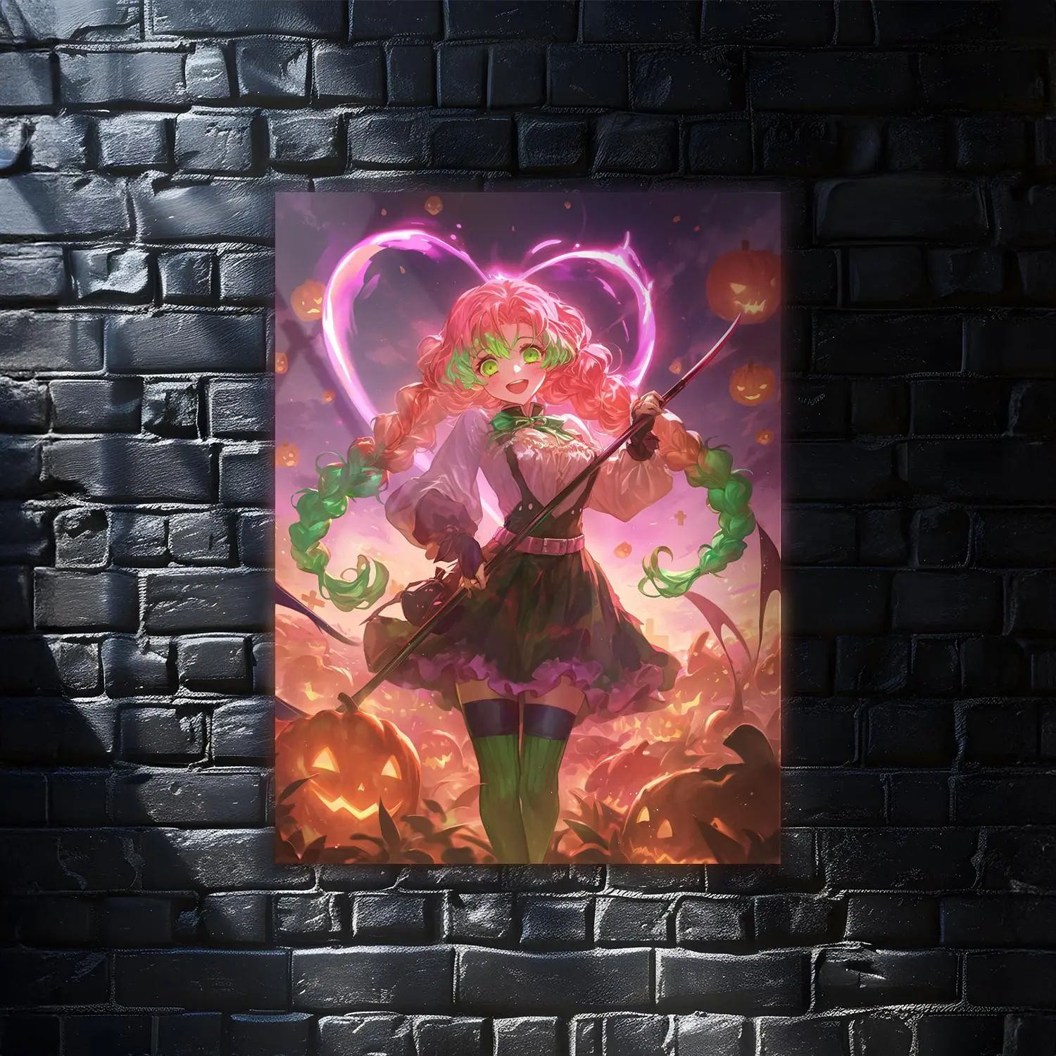 Kanroji Mitsuri Kimetsu no Yaiba Anime Wall Art Poster, Modern Wall Art, Anime Gifts, Wall Decor