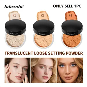 Lakerain Translucent Setting Powder, Cosmetic Powder, Matte Oil-Control Loose Powder, Face Setting Powder, Long-Lasting Makeup Lock, Non-Caking, Waterproof and Sweat-Resistant for All-Day Wear