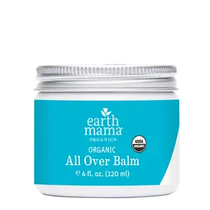 Earth Mama Organic All Over Balm – USDA Organic Family Moisturizing Balm – Petroleum-Free Skin Care for Babies & Adults
