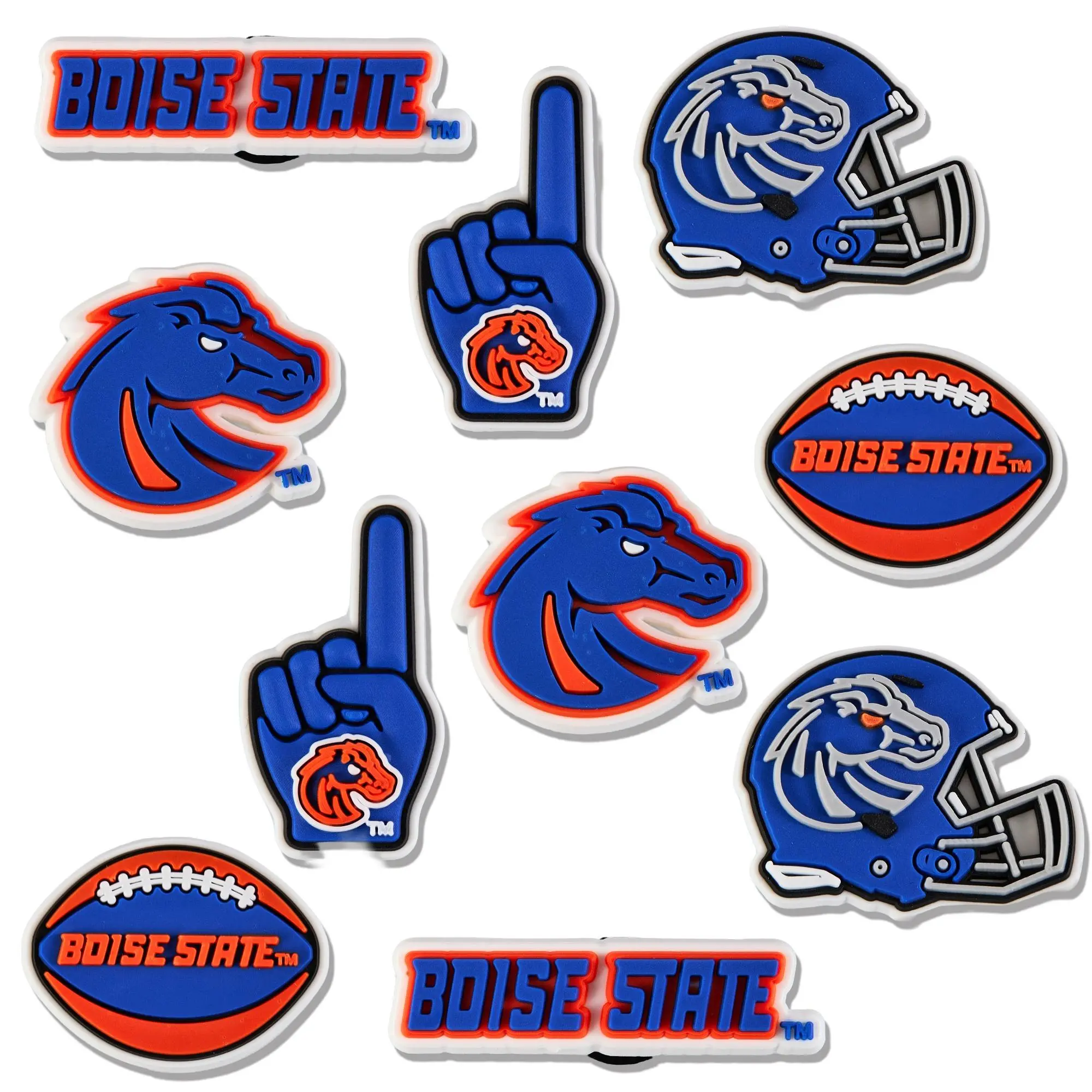 College Football Element Shoe Charms (8/9/10Pcs/Set) | For 1.2CM Hole Clogs, Wristbands & Bogg Bags