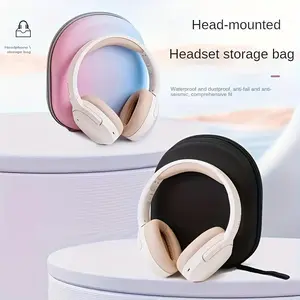 Waterproof Headphone Case, Hard Shell Storage Bag, Anti-Fall, Dustproof, Compatible with Edifier W820NB, Baseus, JBL Tangmai, Black Finish, No Assembly Required