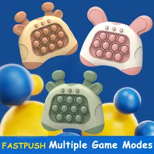 Fast Push Game, Quick Push Pop Game, Light Up Fidget Toys, Quick Speed Fast Push Puzzle Game Console, Bubble Stress Relief Decompression Toys, Handheld Game Toy for Kids Ages 3-12