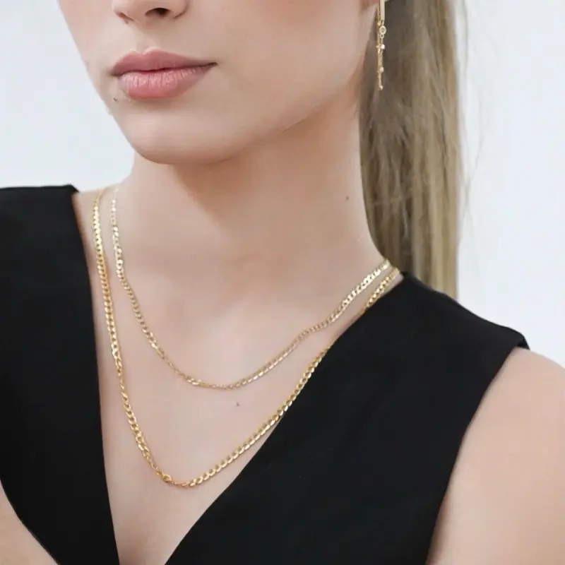 Beautiful 10K Gold Diamond-Cut Chains, 4mm Thickness, Available in 20” and 22” Lengths