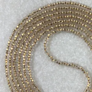 HONEY BRONZE - Tie On Waist Beads - 45 to 60 inches Waistbeads - Teal Waistbeads - Pearl Waistbeads - Made By Venus Waistbeads