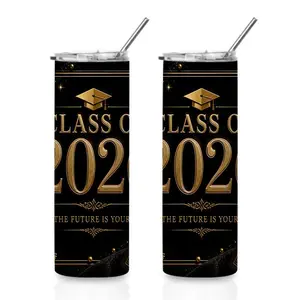 20oz Class of 2026 Graduation Black Gold Graduation Hat Scroll Diploma Embossed Stainless Steel Tumbler， Tumbler with Lid Vacuum Insulated Travel Mug， Coffee Cups With Lids， Perfect Gifts For Birthday Holidays Gifts For Women and Men.