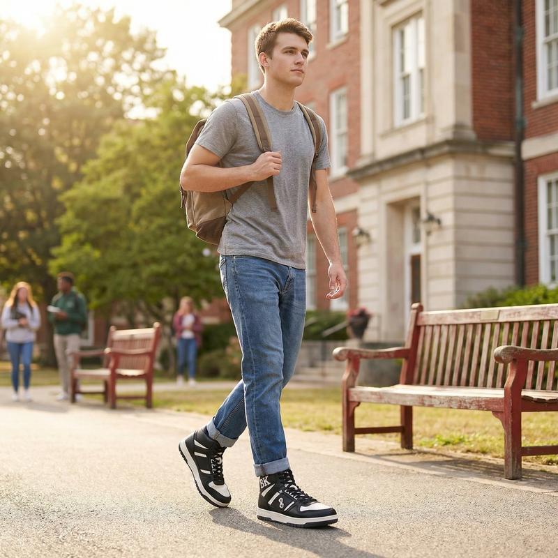 KINGS SL Series Navy White Black Sneakers for Men, Casual Shoes Footwear with BK Logo, Comfortable Sole Training Runner, Perfect Valentine's Day Gift for Men  Athletic Trainer Running