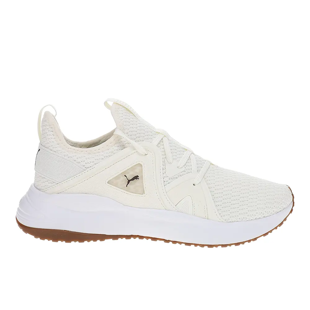 PUMA Womens Softride Bella Cheetah Lace Up Sneakers Shoes Casual - Off White