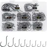 UCEC Corrosion Resistant High Carbon Steel Offset Circle Fishing Hooks - 2X Strong, Perfect Bend, Sizes #1,1/0-6/0,8/0 for Fresh/Salt Water Fishing, Fathersdaygift for Dad, Grandpa, Husband