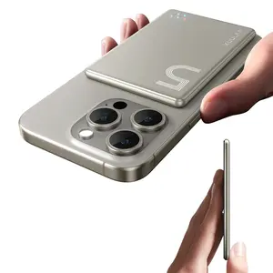 KUULAA Magsafe Battery Pack 5000mAh Slim Magsafe Portable Charger 0.28in Magnetic Wireless Apple Charging Compact Portable Charger 20W USB-C Power Delivery Power Bank for iPhone 17/16/15/14/13/12 Serie