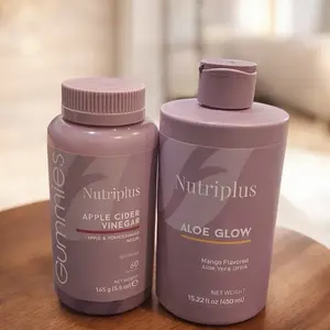 Nutriplus Inner Glow Wellness Duo Apple Cider Vinegar Gummies & Aloe Glow Mango Flavored Aloe Vera Drink