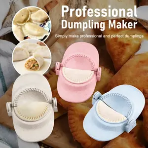 3-piece professional dumpling making tool! Wheat straw environmentally friendly material can produce beautiful lace with just one press and one press, making it easy for both the elderly and children to operate