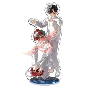 ALIEN STAGE Anime Merchandise Double-Sided Acrylic Standee Garden-themed Desktop Creative Ornament Featuring Character Poses and Floral Accents