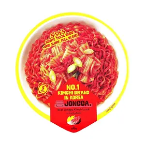 O'Food Jongga Kimchi Stir-Fried Noodles Cup - Authentic Korean Spicy Ramen, Best-Selling Kimchi Flavor, 153g