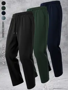 Men's Quick-Dry Pants Set, Elastic Lightweight Sportswear, Outdoor Leisure Long Pants, Ideal for Running and Fitness